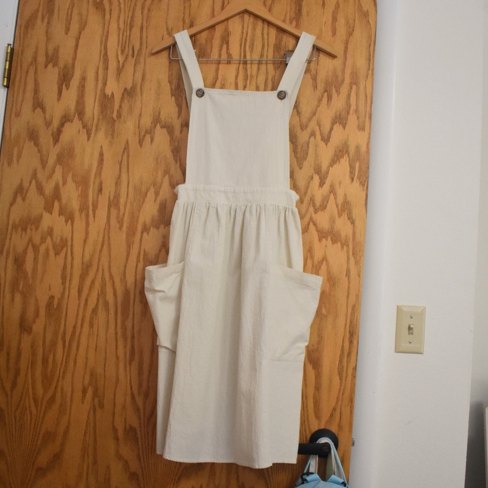 Polagram | Cream Cotton Pinafore Jumper